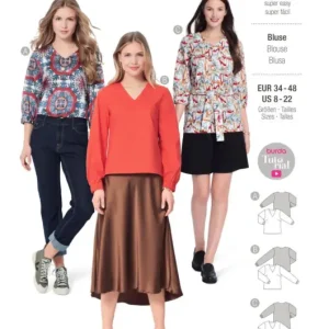 Highlight Schnittmuster "Burda" Verschlusslose Blusen 5924