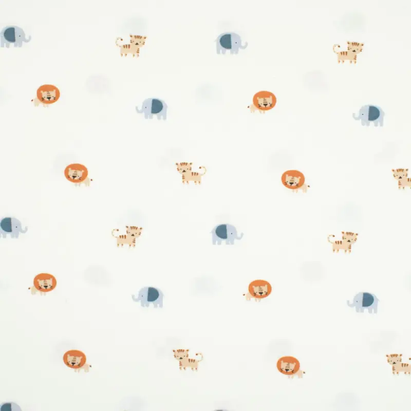 Preiswert Baumwolljersey little Animals natur