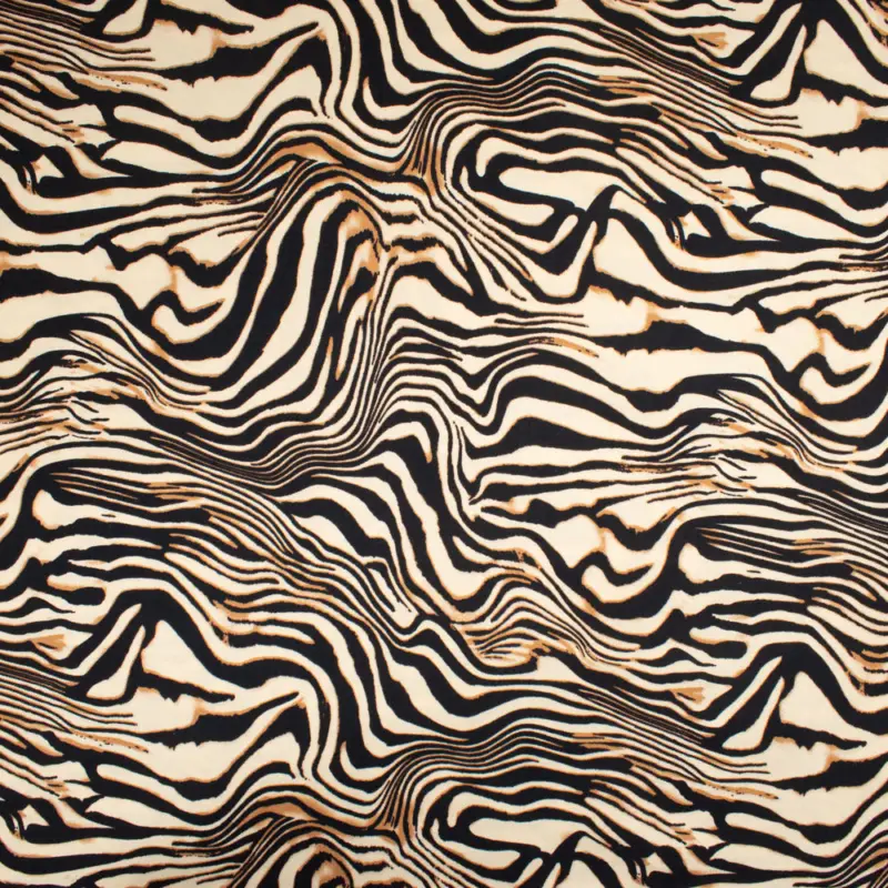 Rabatt Viskosestoff Twill Zebra beige