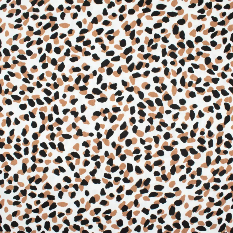 Viskose Leinen Animalprint Preiswert