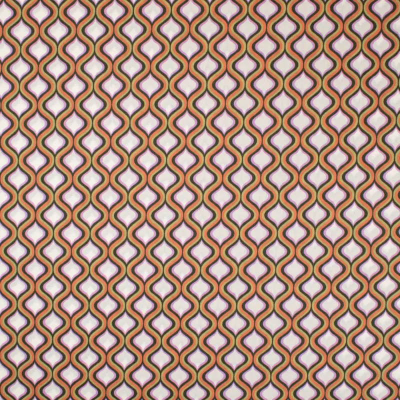 Baumwoll Popeline Retro grün Mega-Angebot