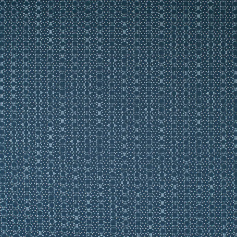 Baumwollstoff Cretonne Kreise marine Schneller Versand