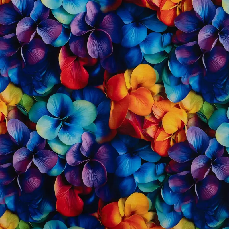 Alpenfleece Digitaldruck Blüten bunt Neue Ware