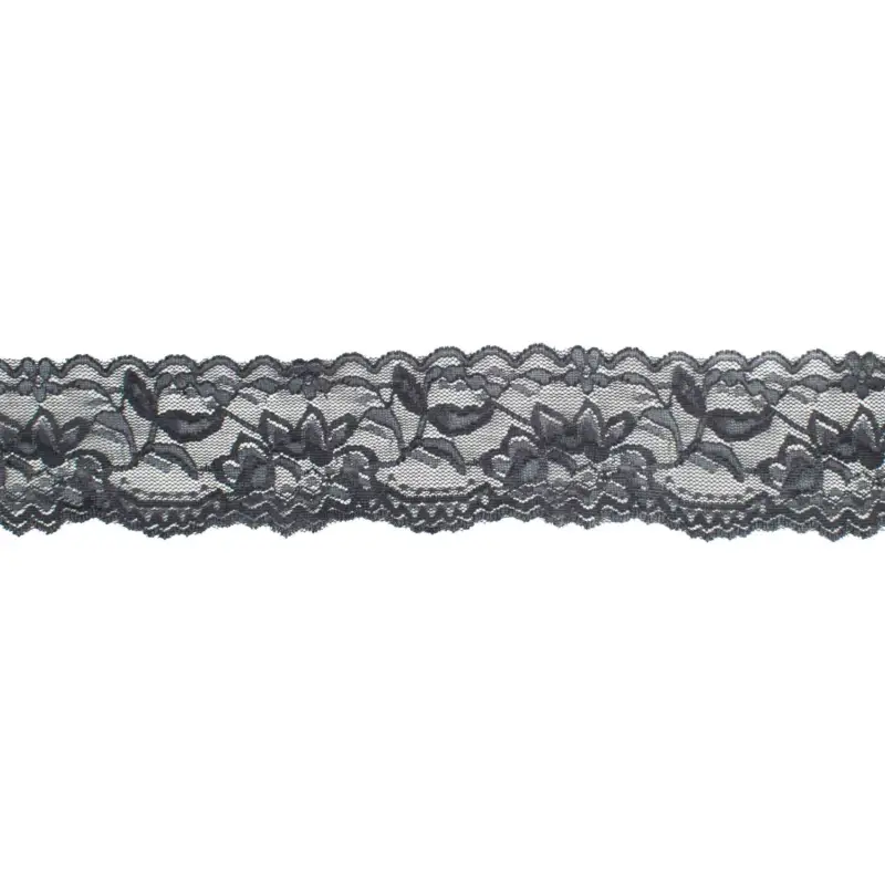 Bestseller Perlonspitze elastisch 60 mm grau
