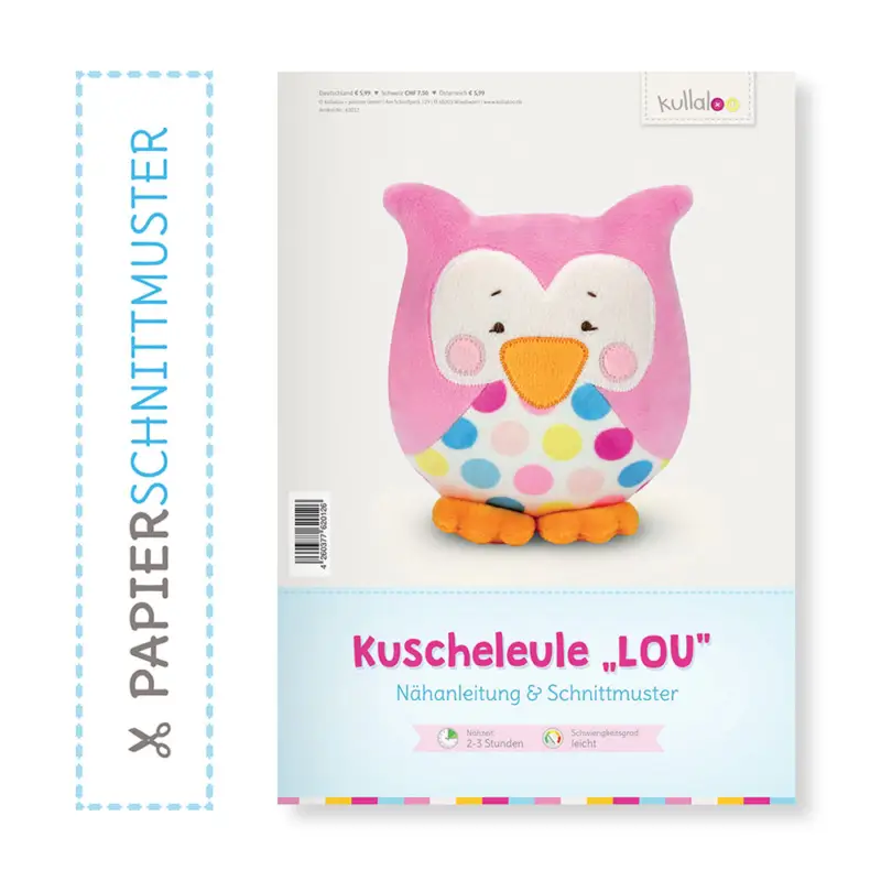 Kullaloo Booklet Eule "Lou" Schnittmuster + Anleitung Garantierte Lieferung