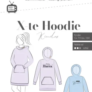 Sofort Bestellen Schnittmuster "Fadenkäfer" X-te Hoodie Kinder