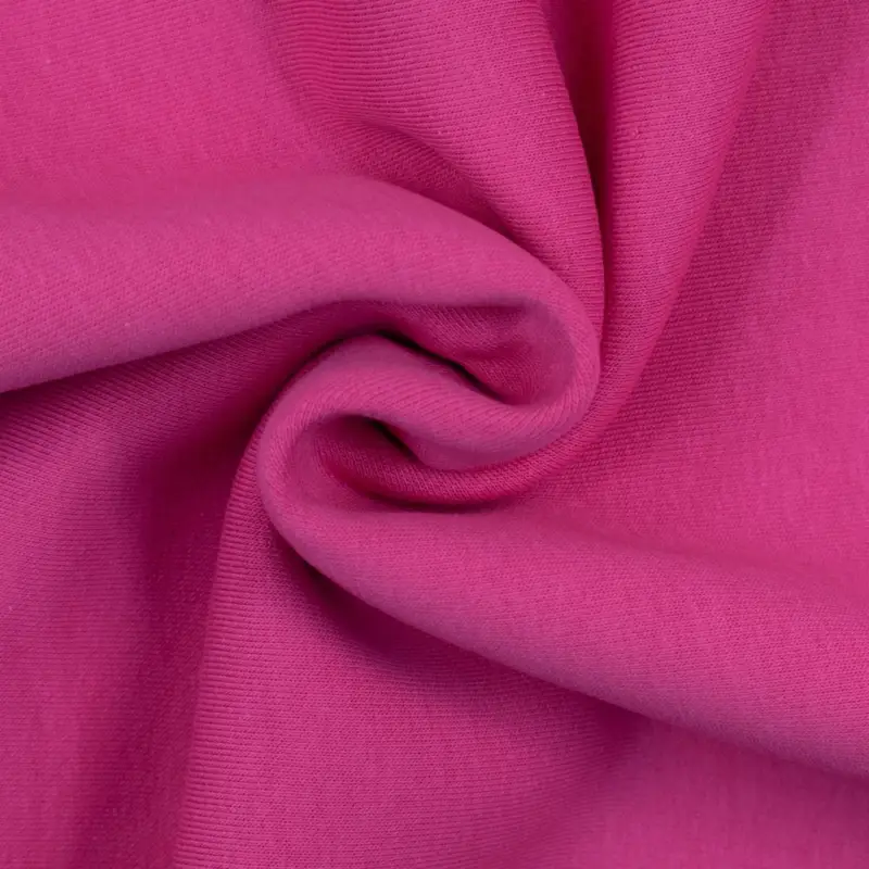 Rest 1,00 Meter - Winter Sweatshirt Stoff uni pink Sichere Zahlung