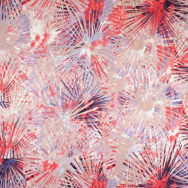 Viskosejersey Feuerwerk rot Direktkauf