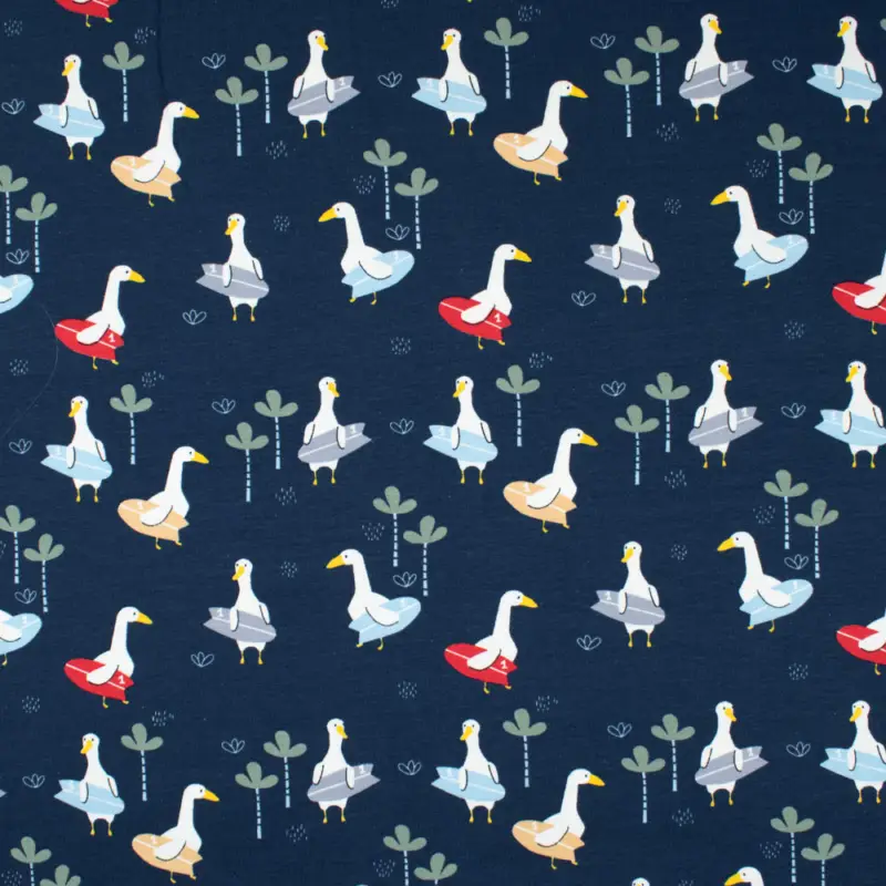Baumwolljersey Enten marine Rabatt