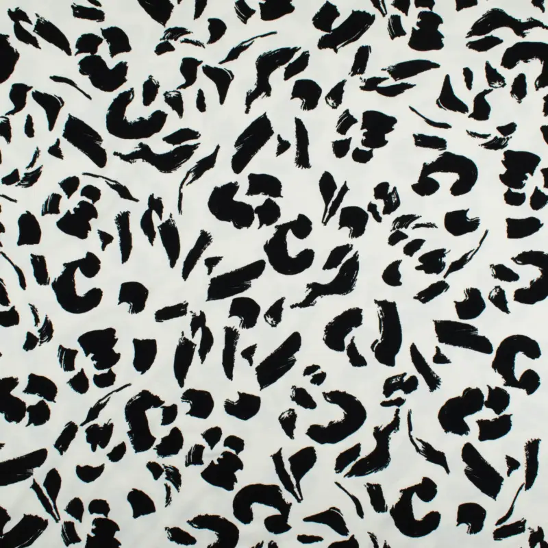 Aktuell Viskosejersey Animal print schwarz