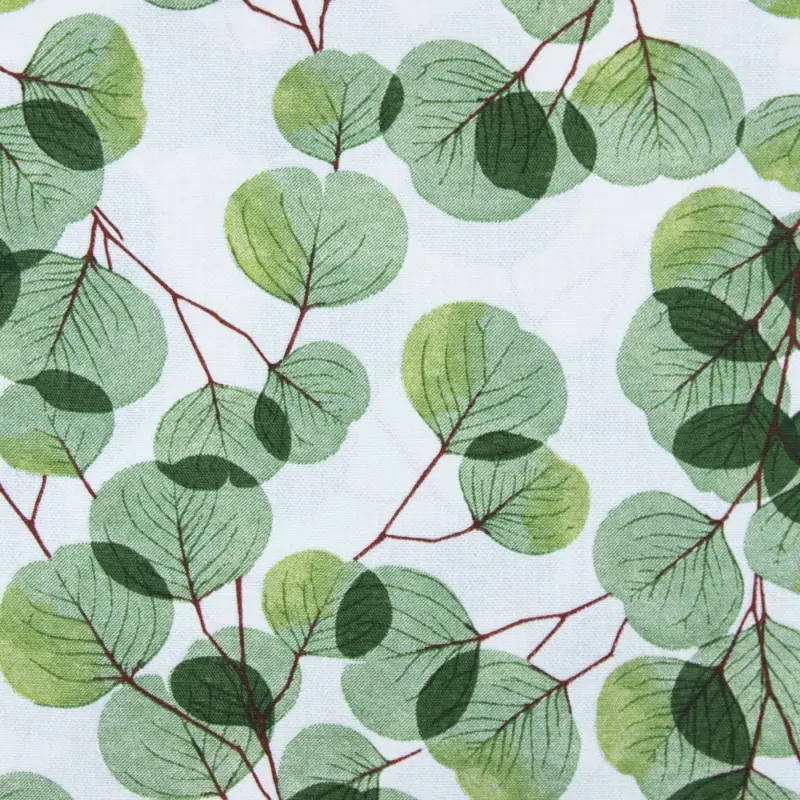 Rest 0,70 Meter - Dekostoff Eukalyptus weiß Angebot