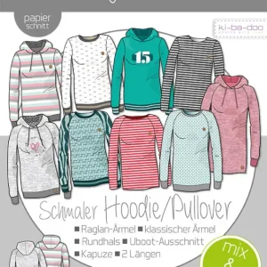 Neu Schnittmuster kibadoo Damen Mix&Match schmale Sweater/Hoodie