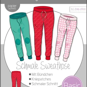 Neue Ware Schnittmuster kibadoo Damen schmale Basic Sweat Hose