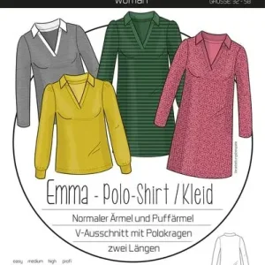 Günstig Schnittmuster Kibadoo Polo-Shirt/Kleid Emma