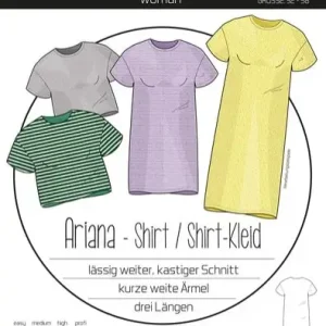 Neue Kollektion Schnittmuster Kibadoo Shirt / Shirt-Kleid Ariana