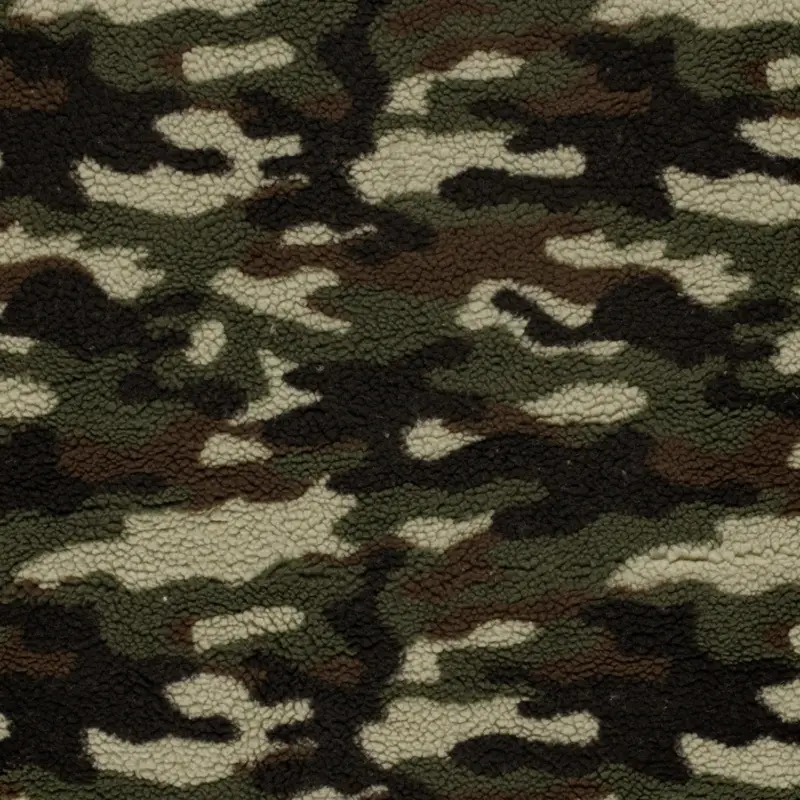 Teddystoff Camouflage oliv Direkt Vom Hersteller