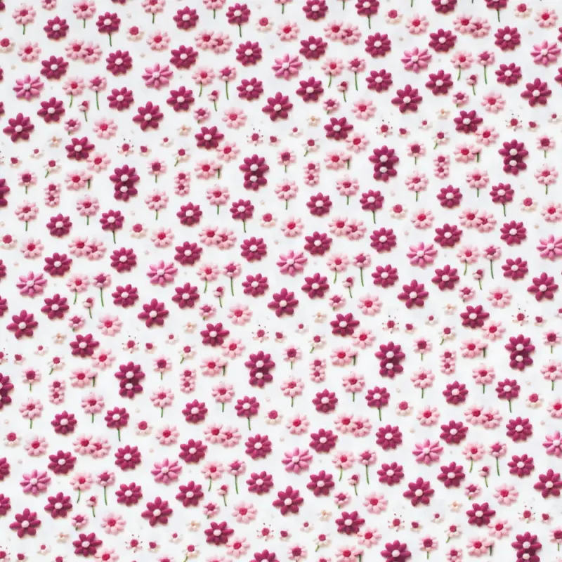 Ausverkauf Baumwollstoff Popeline Blumen natur
