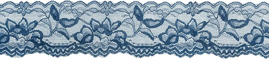 Perlonspitze elastisch 60 mm blau Highlight