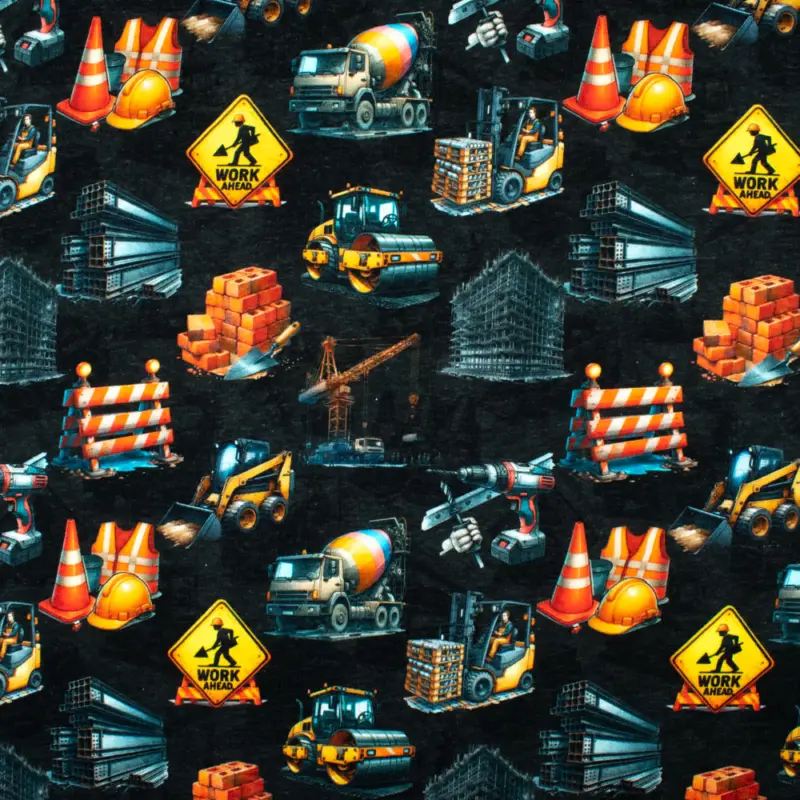 Sweatshirt Digitaldruck Baustelle Begrenztes Angebot