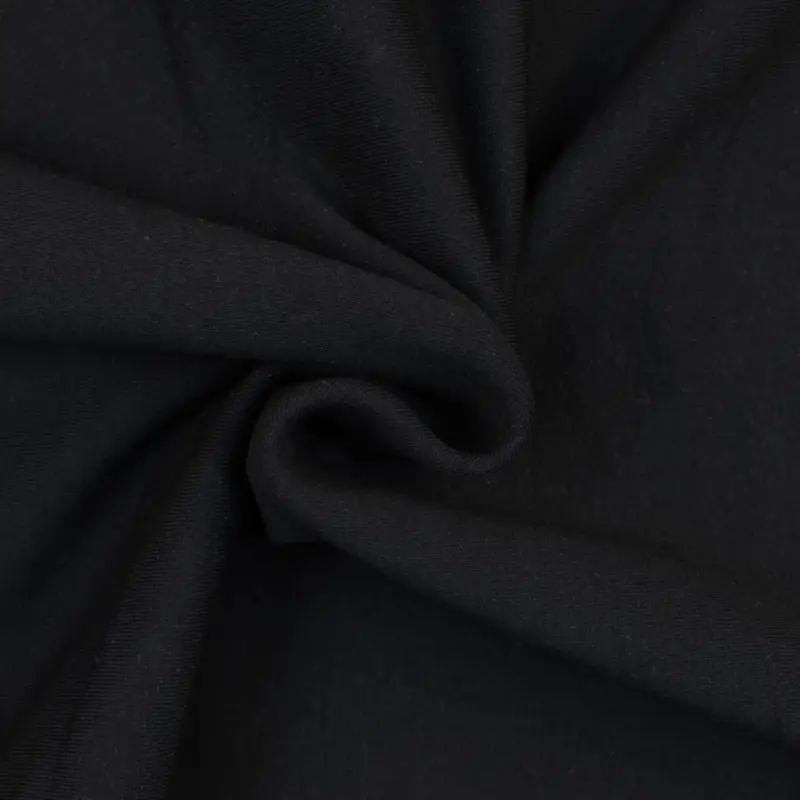 Sichere Zahlung French Terry angeraut uni schwarz