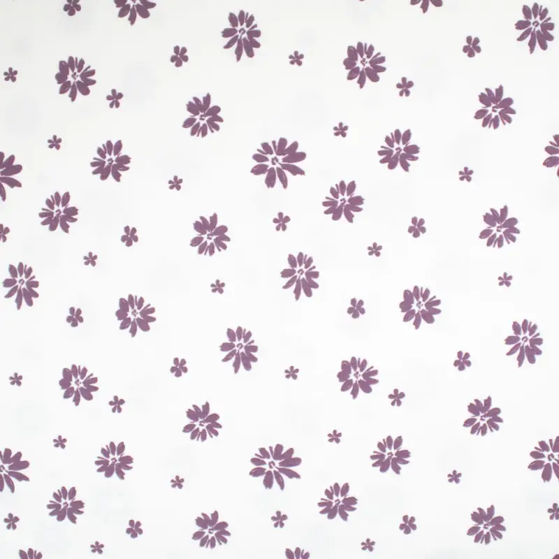Baumwolljersey Blumen mauve Heißes Angebot