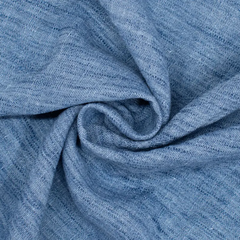 Beliebt Polyesterstoff Leinenoptik New Age Leinen uni jeansblau