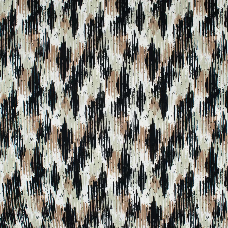 Rabatt Viskose Popeline Abstrakt beige