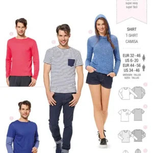 Must-Have Schnittmuster "Burda" Kaputzen-Shirt -Damen & Herren