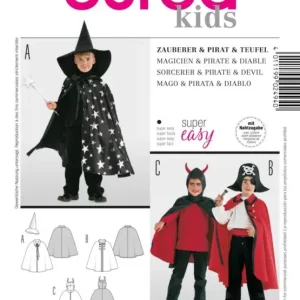 Versand Am Gleichen Tag Schnittmuster "Burda" Kostüm Fasching Karneval Zauberer Pirat Teufel 2494