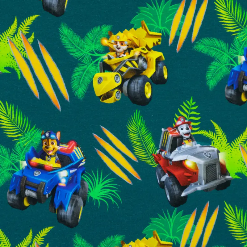 Beliebt Baumwolljersey Digitaldruck Paw Patrol Einsatz im Dschungel