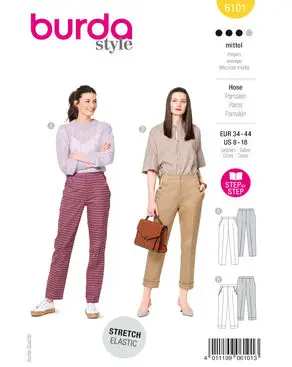 Top-Angebot Schnittmuster "Burda" Stoffhose - 6101