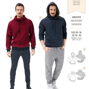 Schnittmuster "Burda" Sweater Hoodie -Herren Letzte Chance
