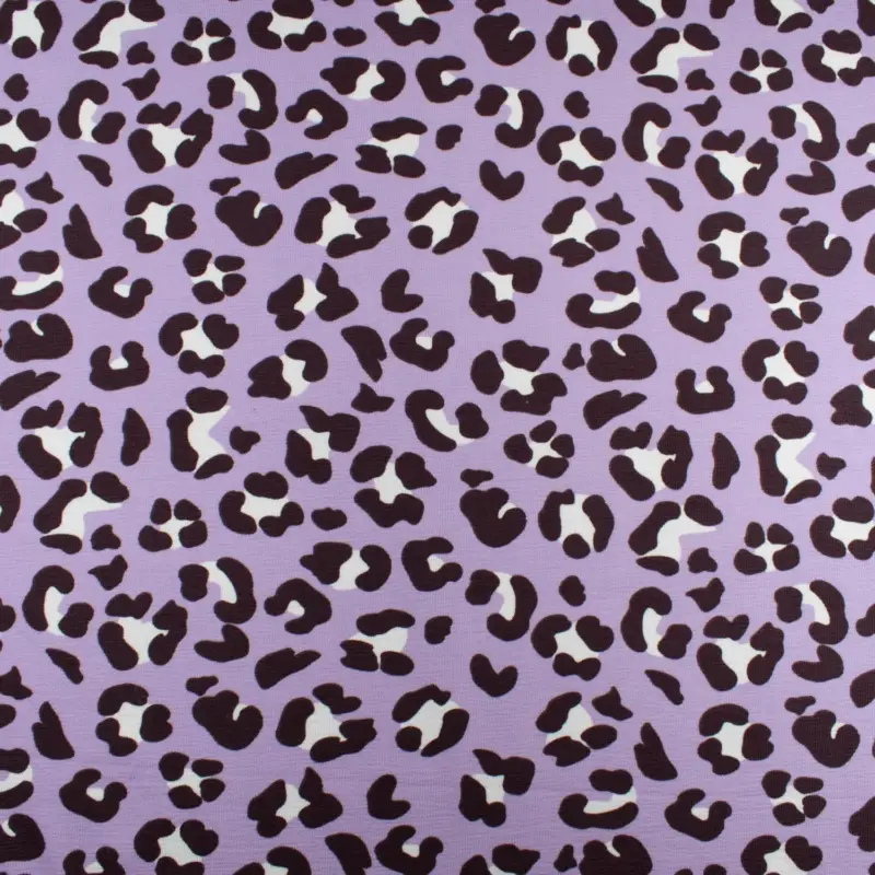Beliebt Terry Crepe Stoff Animal print flieder