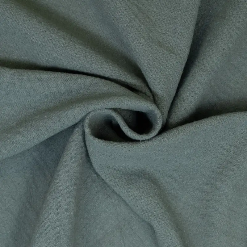 Rest 1,20 Meter - Baumwollstoff Leinenoptik uni khaki Schnäppchen