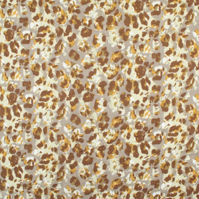 Baumwollstoff Double Gauze Musselin Panther beige Super-Preis