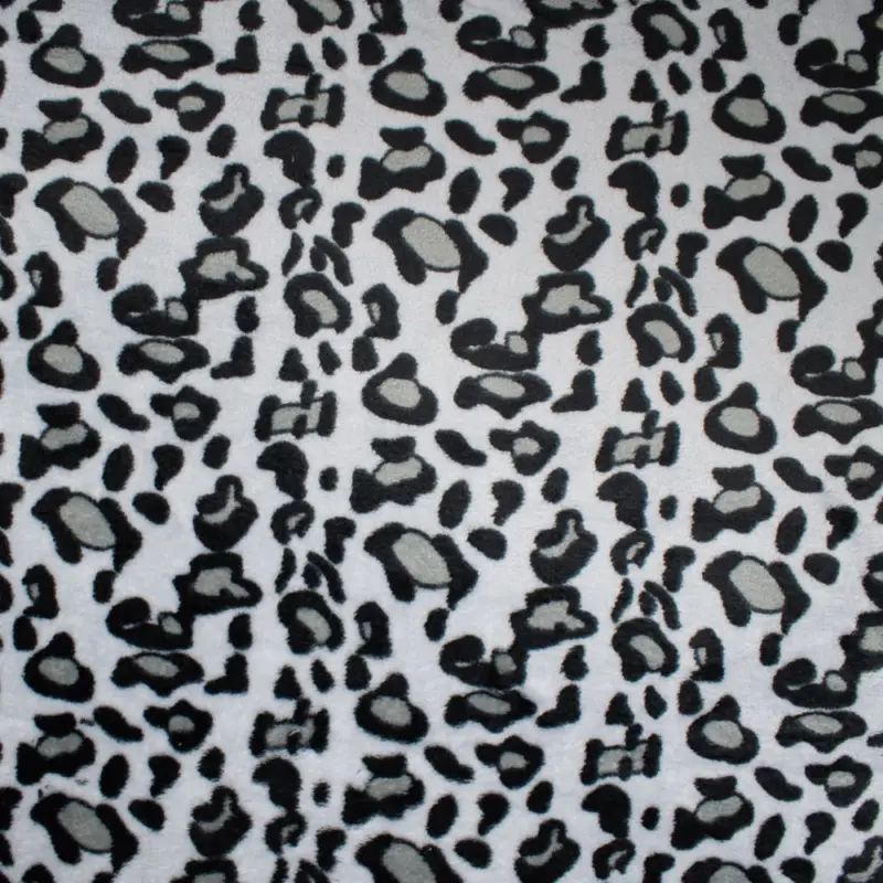Wellness Fleece Digitaldruck Animalprint hellgrau Letzte Chance