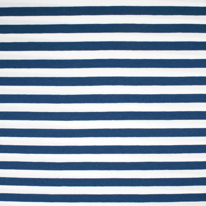 Baumwolljersey Streifen jeansblau Nur Für Kurze Zeit