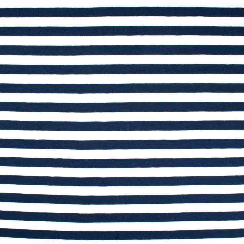 Angebot Baumwolljersey Streifen marine