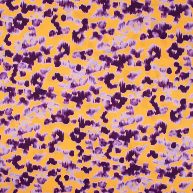 Viskosestoff Twill Digitaldruck Animal Print orange Preiswert