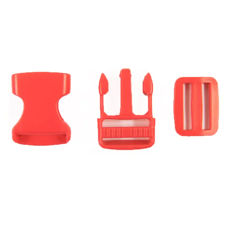 Steckschnallen Set Kunststoff 25 mm rot Neue Ware