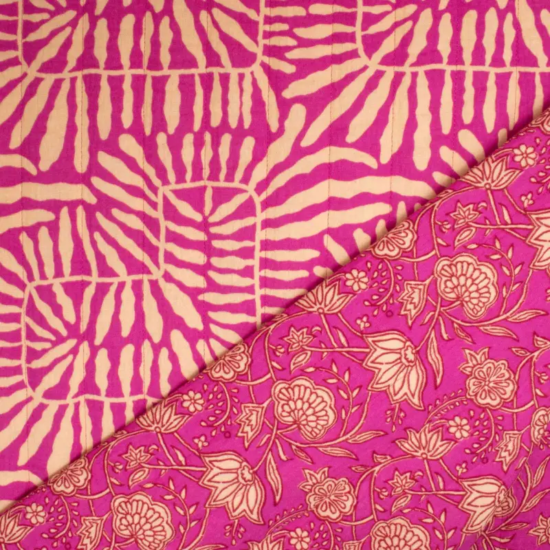 Versand Am Gleichen Tag Musselin Stepper Doubleface abstrakt fuchsia