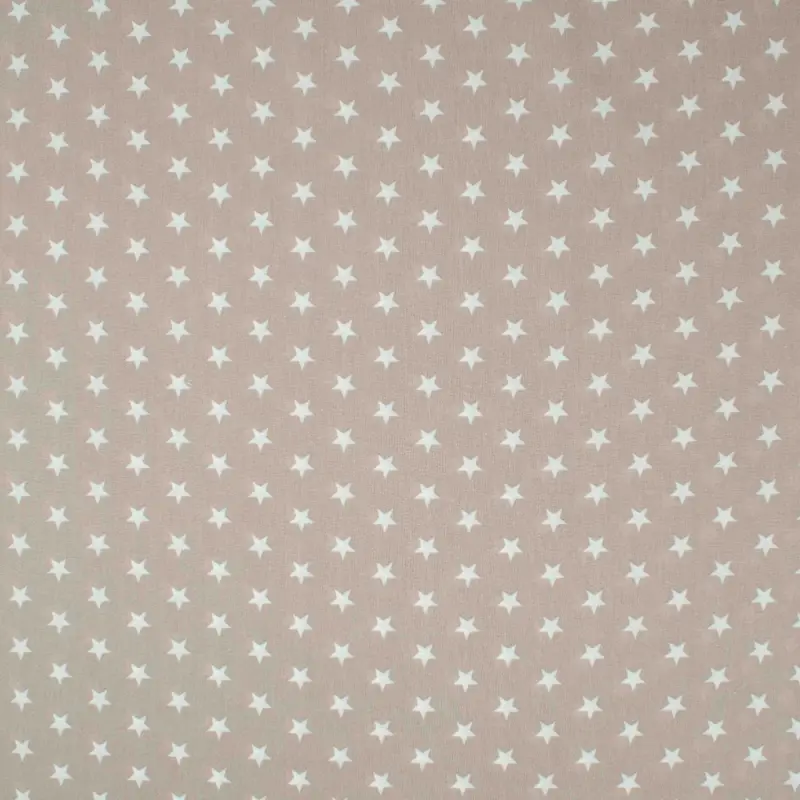 Sonderangebot Baumwollstoff Popeline Sterne beige