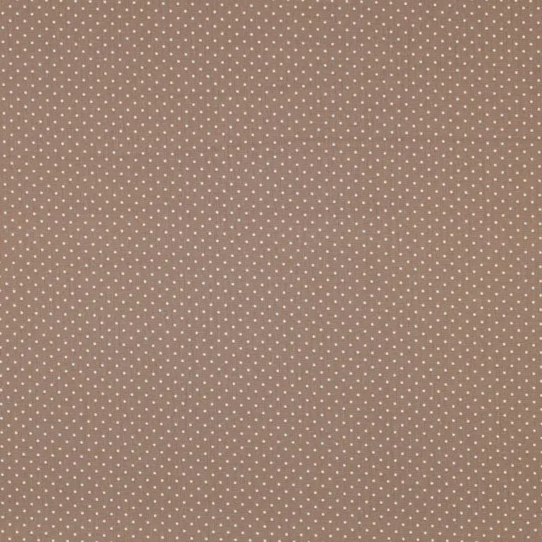 Baumwollstoff Popeline mini Punkte dkl. beige Sonderangebot