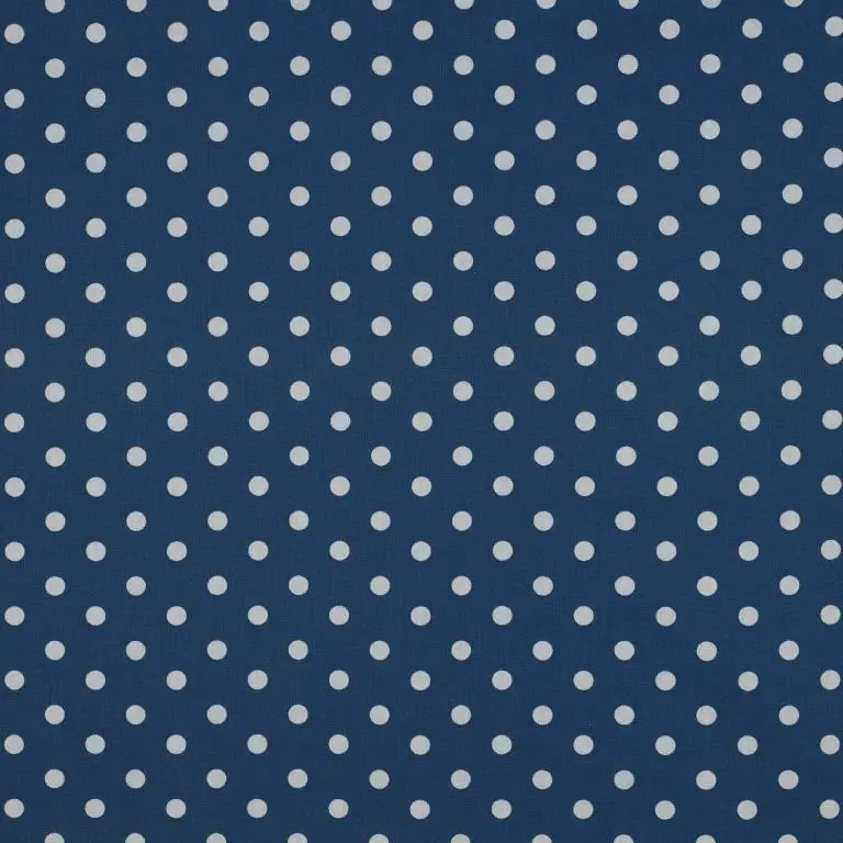 Baumwollstoff Popeline Tupfen jeansblau Jetzt Kaufen