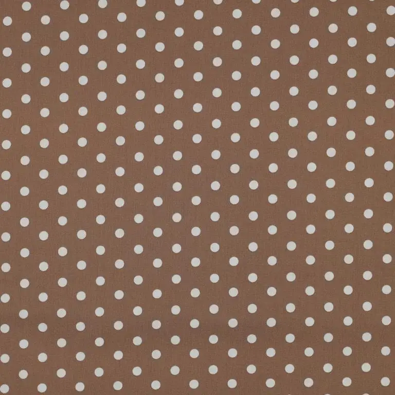 Baumwollstoff Popeline Tupfen dkl. beige Sonderaktion