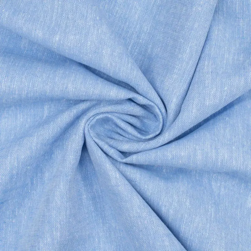 Top-Seller Halbleinen Chambray meliert hellblau