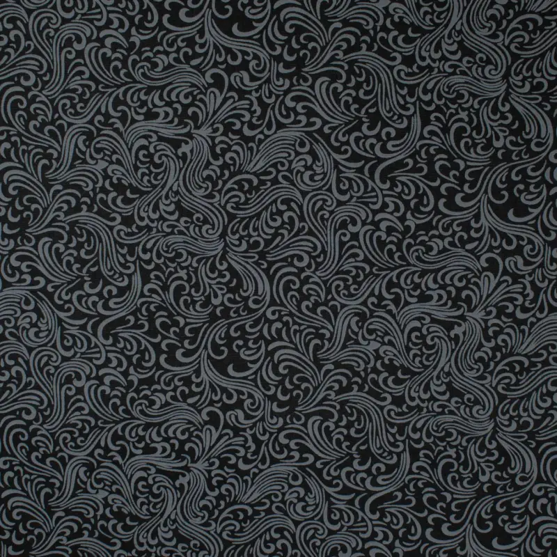Baumwollstoff Cretonne Ornamente schwarz Wochenendangebot