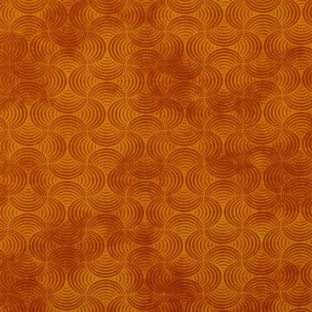 Preisreduziert Baumwollstoff Popeline geometrisch terrakotta