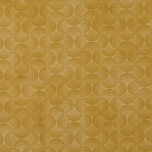 Baumwollstoff Popeline geometrisch beige Geprüft