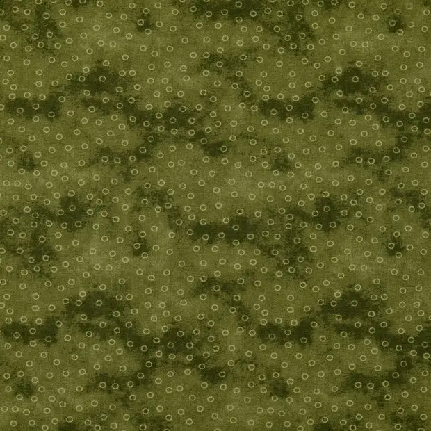 Aktuell Baumwollstoff Popeline kleine Kreise oliv